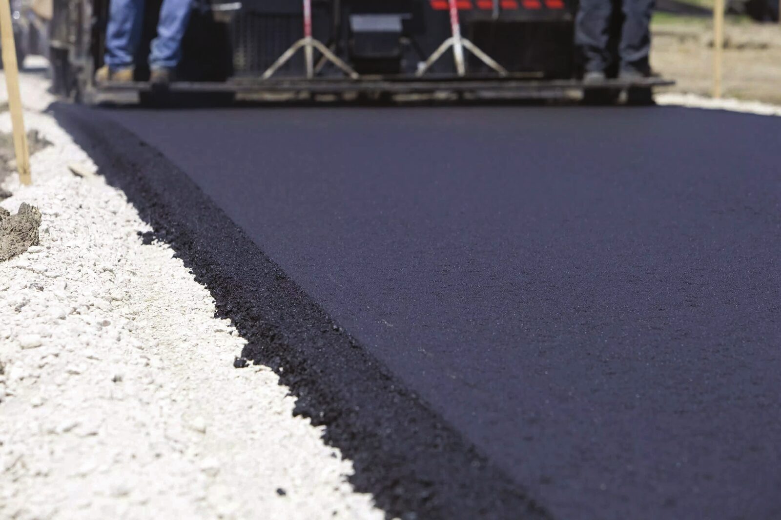 Close-up texture of freshly laid asphalt